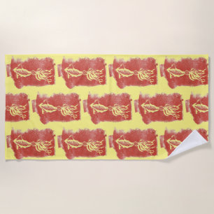 Giant Squid have an honoured place in Sci-Fi world Beach Towel