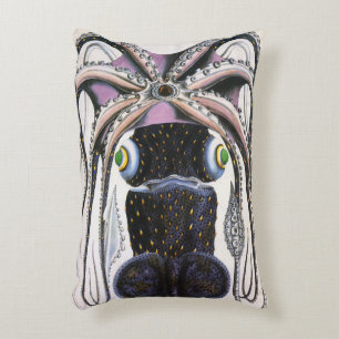 Giant Squid or Octopus, Vintage Marine Life Animal Decorative Cushion