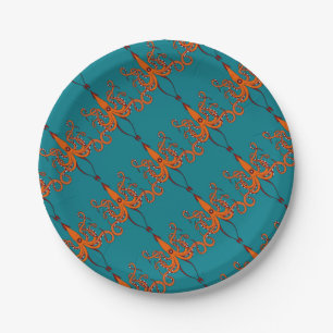 giant squid paper plate