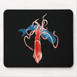 Giant Squid vs. Whale Mouse Pad