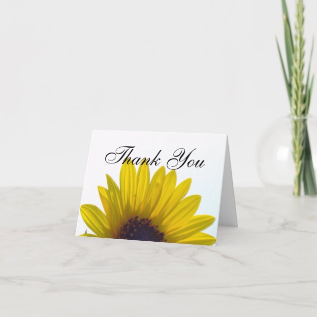 Giant Sunflower Thank You Card (Front)