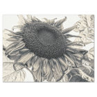 Giant Sunflowers Vintage Sepia Decoupage Art