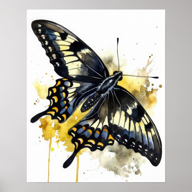 Giant Swallowtail Butterfly Art Print Poster (Front)