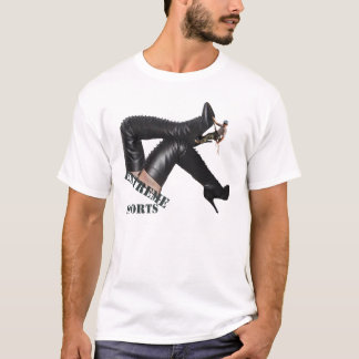 Giant Thigh HIgh Boots Being Climbed T-Shirt