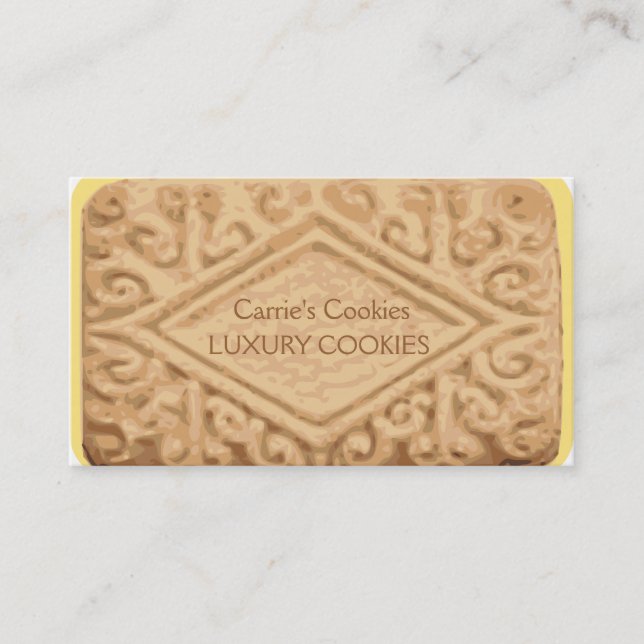 Giant Vanilla Sandwich Cream Cookie Business Card (Front)