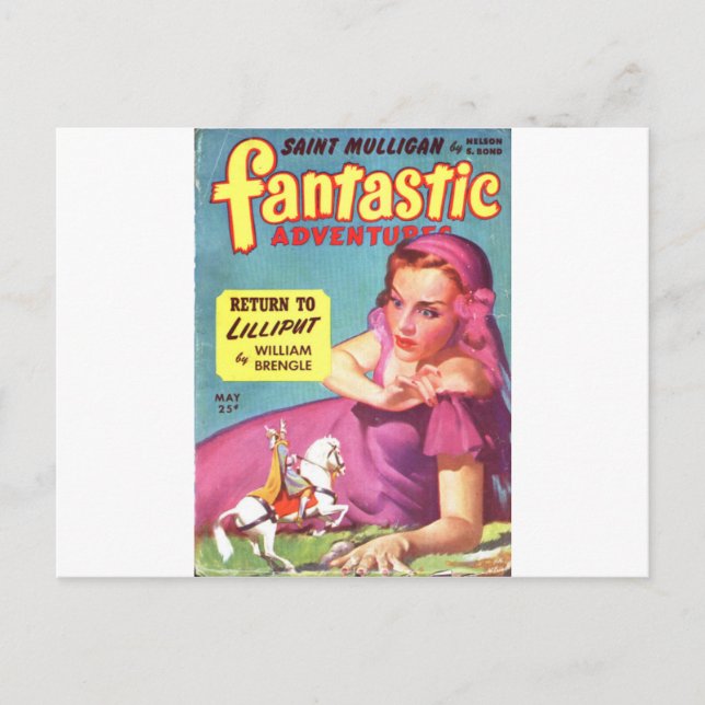 Giantess in a lavender  Dress Postcard (Front)