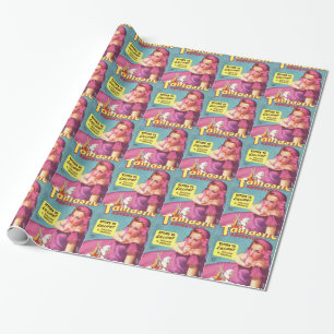 Giantess in a lavender  Dress Wrapping Paper