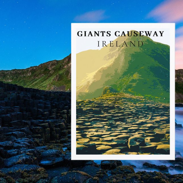 Giants Causeway, Antrim Ireland Retro Style Postcard (Giants Causeway, Antrim Ireland Retro Style Postcard
)