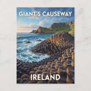 Giant's Causeway Ireland Hexagonal Rock Landscape Postcard
