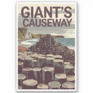 Giant's Causeway Ireland Illustration Travel Art
