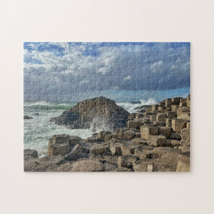 Giants Causeway + Moody Sky in Northern Ireland Jigsaw Puzzle