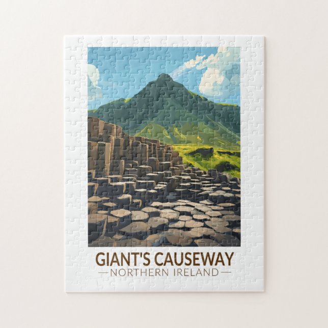 Giant's Causeway Northern Ireland Illustration Jigsaw Puzzle (Vertical)