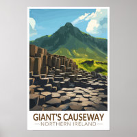 Giant's Causeway Northern Ireland Illustration