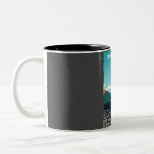 Giant's Causeway Northern Ireland Retro Travel Pos Two-Tone Coffee Mug