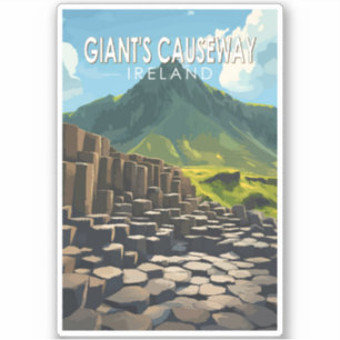 Giant's Causeway Travel Art Vintage