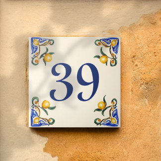 Giardino dei Limoni – House Number Ceramic Tile