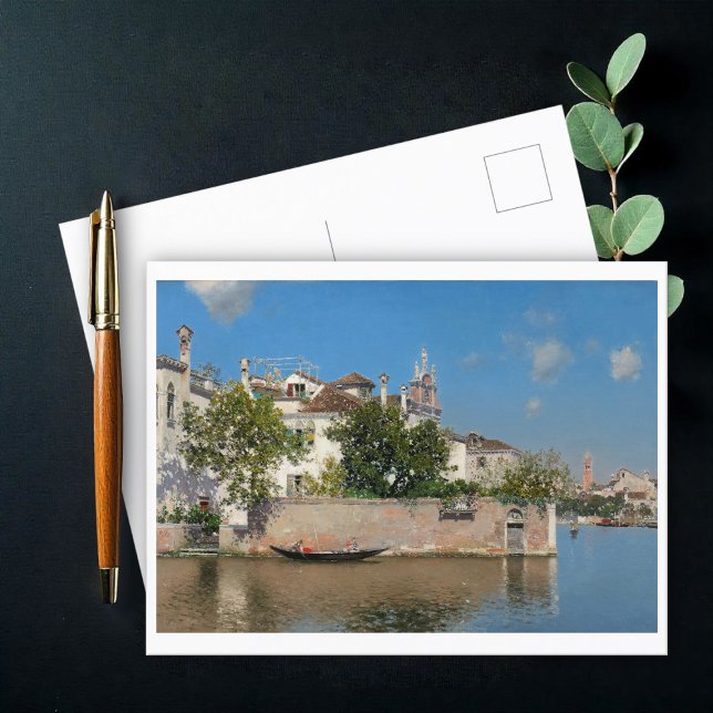 Giardino del Palazzo Vendramin, Martin Rico  Postcard (Creator Uploaded)