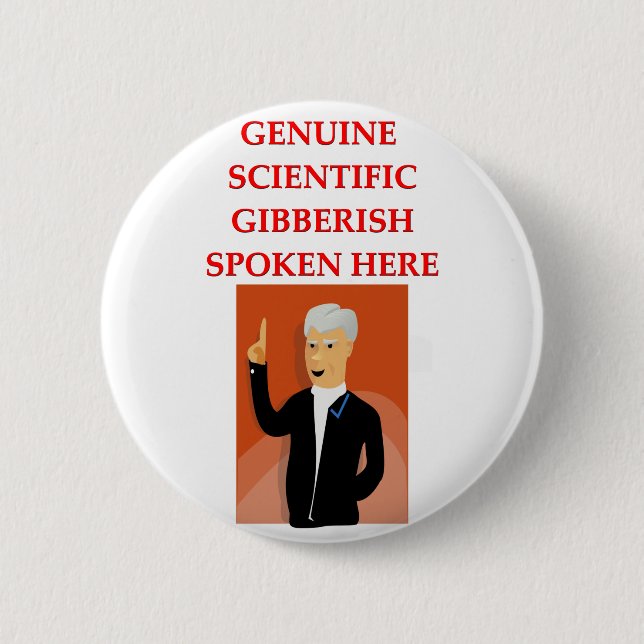 gibberish 6 cm round badge (Front)