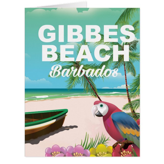 Gibbes Beach Barbados vacation poster (Front)