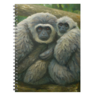Gibbon Companions – Emotional Wildlife Portrait Notebook