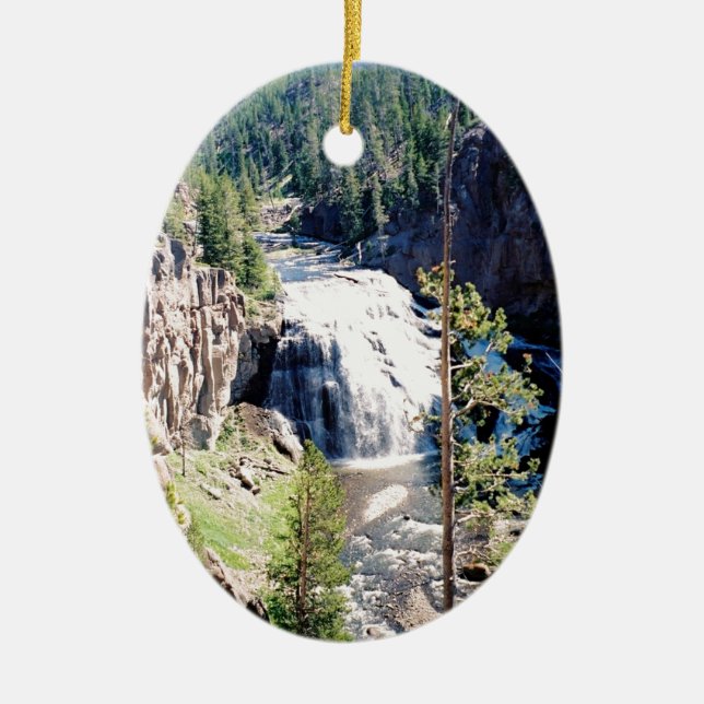 Gibbon Falls Ceramic Ornament (Front)