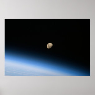 Gibbous Moon from Orbit Print