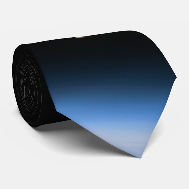 Gibbous Moon from Orbit Space Photo Tie (Rolled)