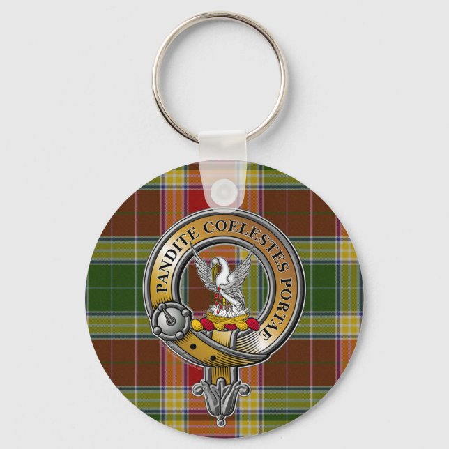Gibbs Gibsone Tartan & Badge Key Ring (Front)
