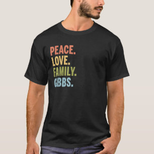 Gibbs Last Name Peace Love Family Matching T-Shirt