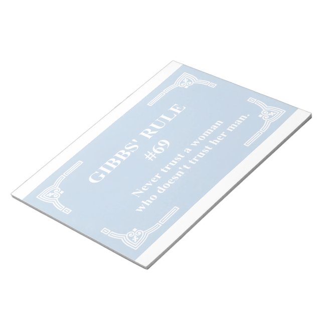 Gibbs' rule 69 notepad (Angled)