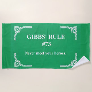 Gibbs' rule 73 beach towel