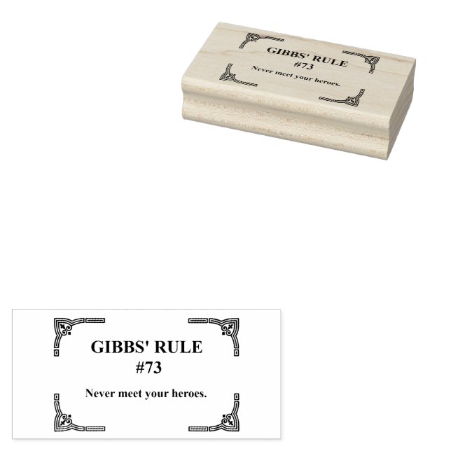 Gibbs' rule 73 rubber stamp (Stamped)