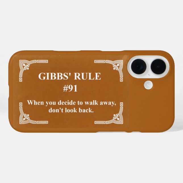 Gibbs' rule 91 Case-Mate iPhone case (Back (Horizontal))