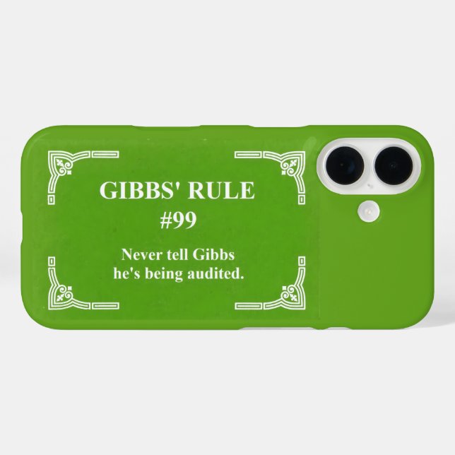 Gibbs' rule 99 Case-Mate iPhone case (Back (Horizontal))