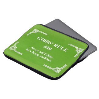 Gibbs' rule 99 laptop sleeve