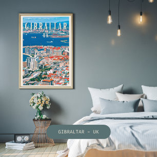 Gibraltar, a city of rocks and cliffs poster