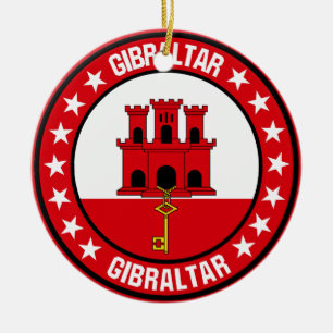 Gibraltar                                          ceramic ornament