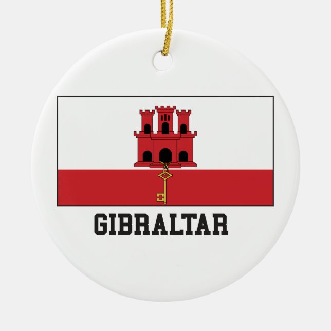 Gibraltar Ceramic Ornament (Front)