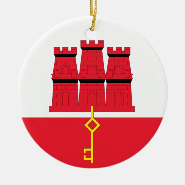 Gibraltar Ceramic Ornament (Front)