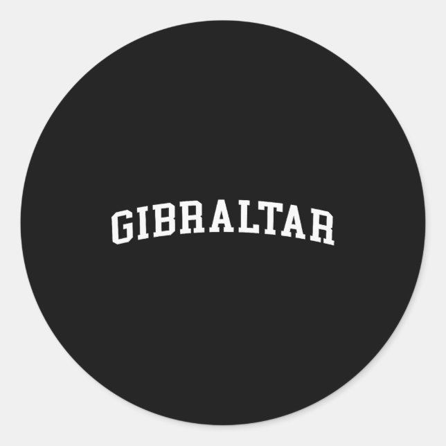 Gibraltar  classic round sticker (Front)