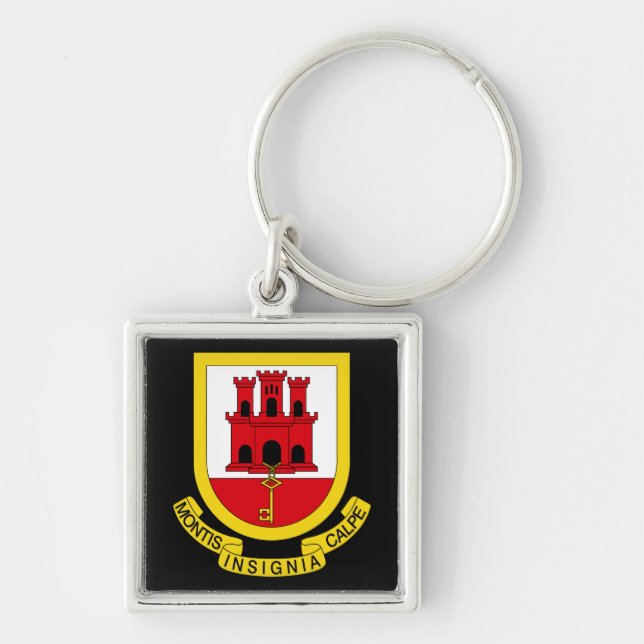 Gibraltar coat of arms key ring (Front)