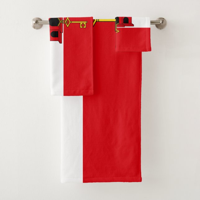 Gibraltar Flag Bath Towel Set (Insitu)