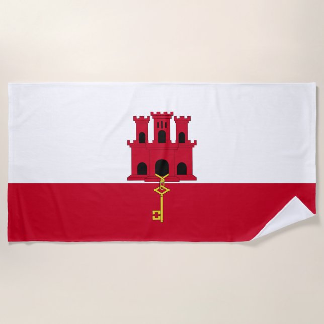 Gibraltar flag beach towel (Front)