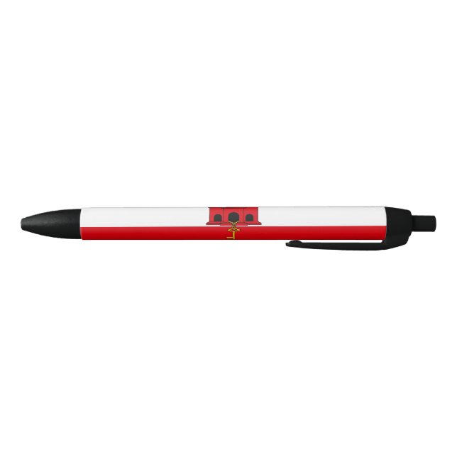 Gibraltar Flag Black Ink Pen (Bottom)
