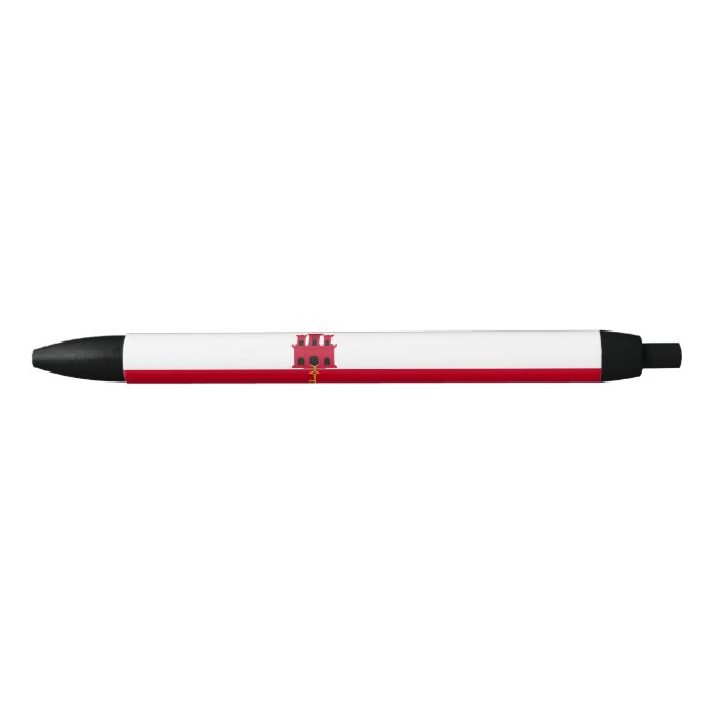 Gibraltar flag black ink pen (Front)