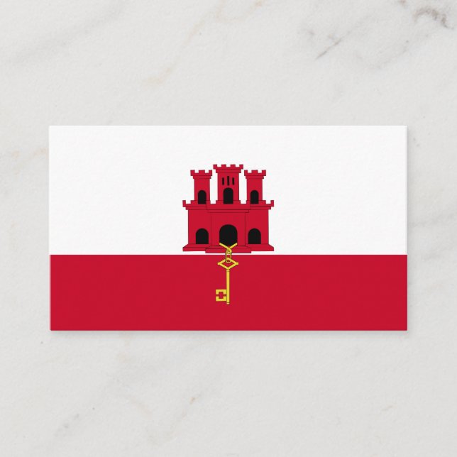 Gibraltar flag business card (Front)