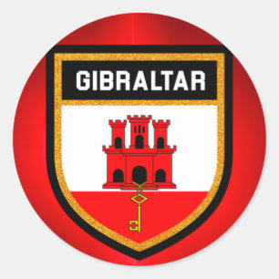 Gibraltar Flag Classic Round Sticker