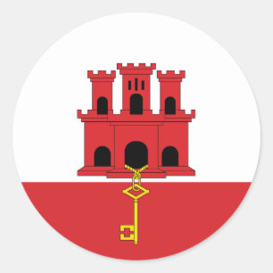 Gibraltar Flag Classic Round Sticker