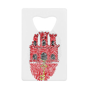 Gibraltar Flag Fingerprint Country Pride
