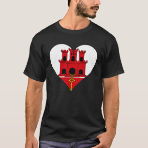 Gibraltar Flag Heart Gibraltar  Love Gibraltar T-Shirt